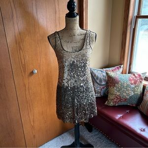 Express sequin ombré dress